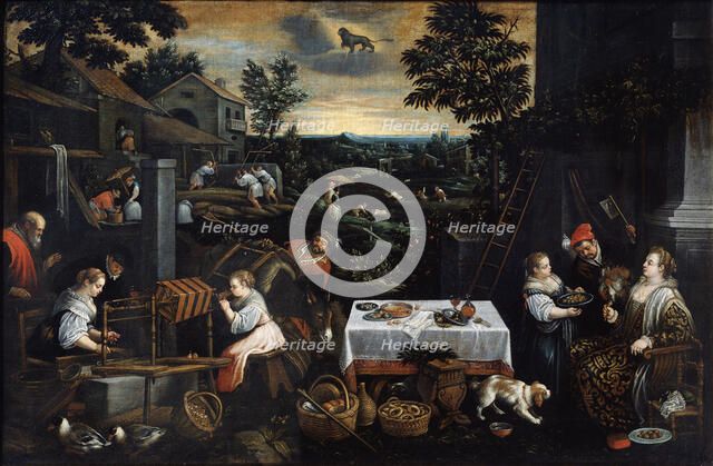 'July' (from the series 'The Seasons'), late 16th or early 17th century. Artist: Leandro Bassano