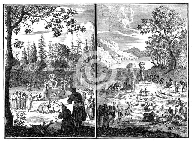 'Jumala, Wirku-Accha. A deity of Lapland', 1727-1738. Artist: Unknown