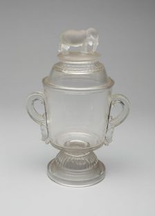 Jumbo/Elephant covered dish, 1883/5. Creator: Canton Glass Company