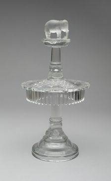 Jumbo/Elephant pattern spoon rack, 1883/5. Creator: Canton Glass Company