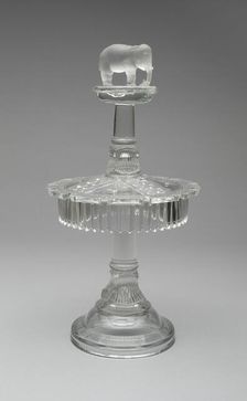 Jumbo/Elephant pattern spoon rack, 1883/5. Creator: Canton Glass Company