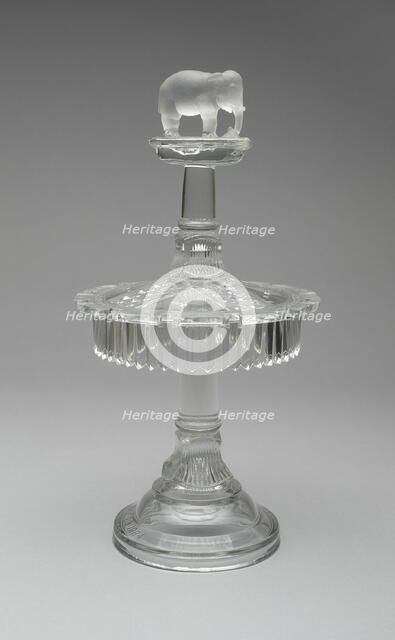 Jumbo/Elephant pattern spoon rack, 1883/5. Creator: Canton Glass Company.