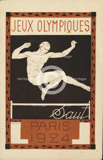 Jump. Olympic Games, Paris 1924, 1924. Creator: Blanche, Emmanuel (1880-1946).