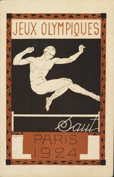 Jump. Olympic Games, Paris 1924, 1924. Creator: Blanche, Emmanuel (1880-1946)