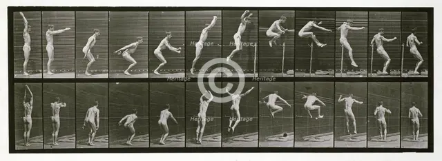 Jumping, 1872-1885.  Creator: Eadweard J Muybridge.
