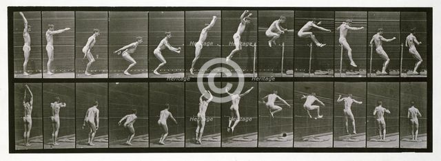 Jumping, 1872-1885.  Creator: Eadweard J Muybridge.