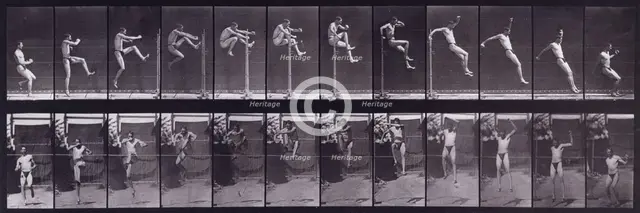 Jumping, 1872-1885.  Creator: Eadweard J Muybridge.