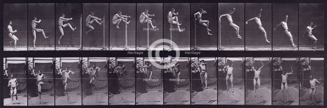 Jumping, 1872-1885.  Creator: Eadweard J Muybridge.