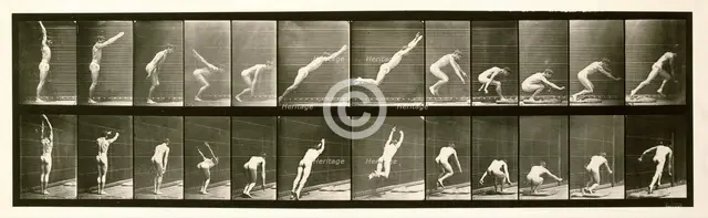 Jumping, 1872-1885.  Creator: Eadweard J Muybridge.