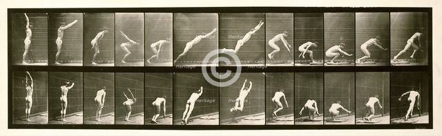 Jumping, 1872-1885.  Creator: Eadweard J Muybridge.