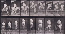 Jumping a hurdle, 1872-1885. Creator: Eadweard J Muybridge