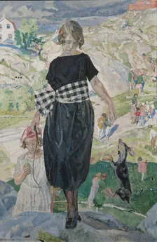 Jumping Dog, 1920. Creator: Carl Wilhelmson