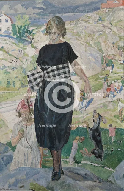 Jumping Dog, 1920. Creator: Carl Wilhelmson.