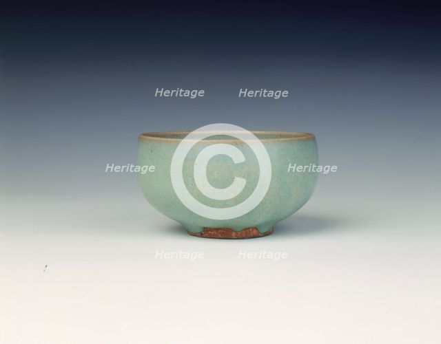 Jun bowl with sky-blue glaze, Southern Song dynasty, China, 1127-1279. Creator: Unknown.
