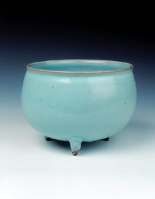 Jun stoneware tripod jar, Northern Song dynasty, late 11th-early 12th century. Creator: Unknown