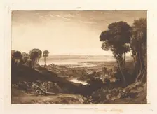 Junction of Severn and Wye (Liber Studiorum, part VI, plate 28), June 1811. Creator: JMW Turner