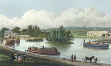 Junction of Regent's Canal at Paddington Basin, London, 1828