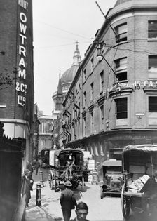 Junction of Watling Street and Friday Street, City of London. Creator: Unknown