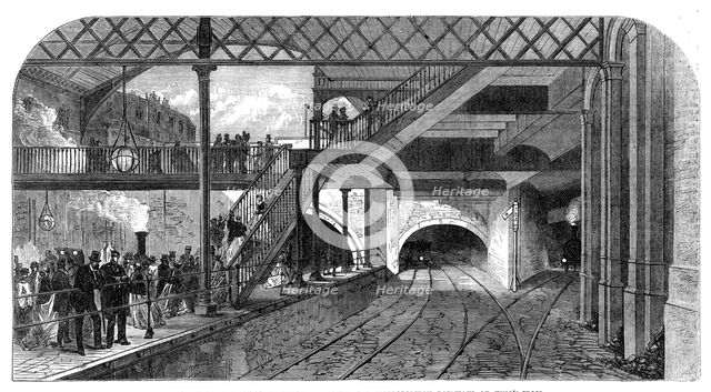 ... junction of the Midland, Great Northern, and Metropolitan Railways at King's-Cross, 1868. Creator: Unknown.