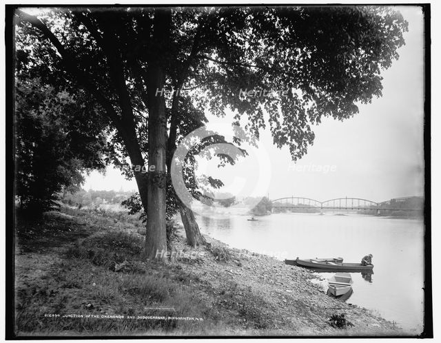 Junction of the Chenango and Susquehanna, Binghamton, N.Y., between 1890 and 1901. Creator: Unknown.