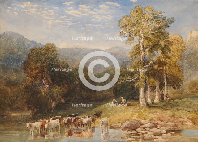 Junction of the Llugwy and Conwy, c1840-1885. Creator: David Cox the Younger.