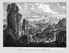 Junction of the Rhone and Saone, Roman Ruins near Lyons, c1835. Creator: Charles Joseph Hullmandel
