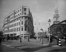 Junction of the Strand and Duncannon Street, Westminster, London, 1957