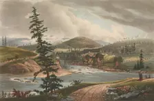 Junction of the Sacandaga and Hudson Rivers (No. 2 of The Hudson River Portfolio), 1821-22. Creator: John Hill
