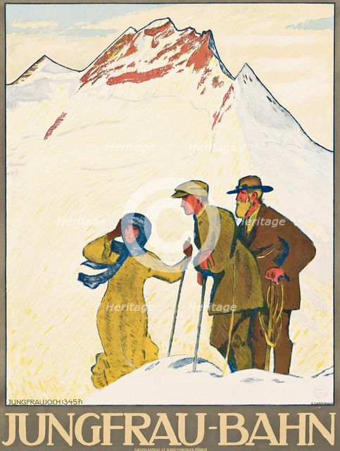 Jungfrau Railway, 1911. Creator: Cardinaux, Emil (1877-1936).