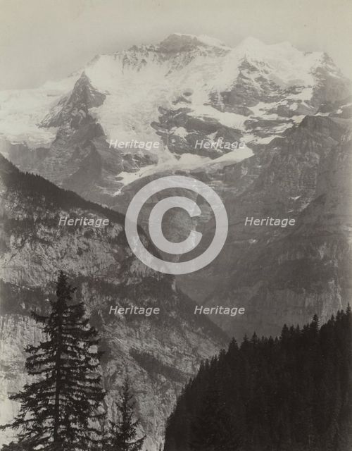 Jungfrau, View from Mürren, Switzerland, c. 1860s. Creator: Charles Soulier (French, 1840-1875).