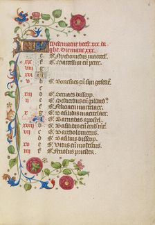 June Calendar Page; Book of Hours, after 1460. Creator: Unknown