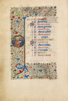 June Calendar Page: Saint John the Baptist; Book of Hours, about 1440-1450. Creator: Workshop of the Bedford Master