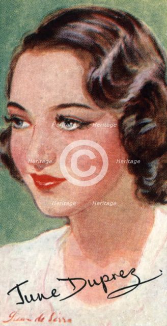 June Duprez, (1918-1984), British film actress, 20th century. Artist: Unknown