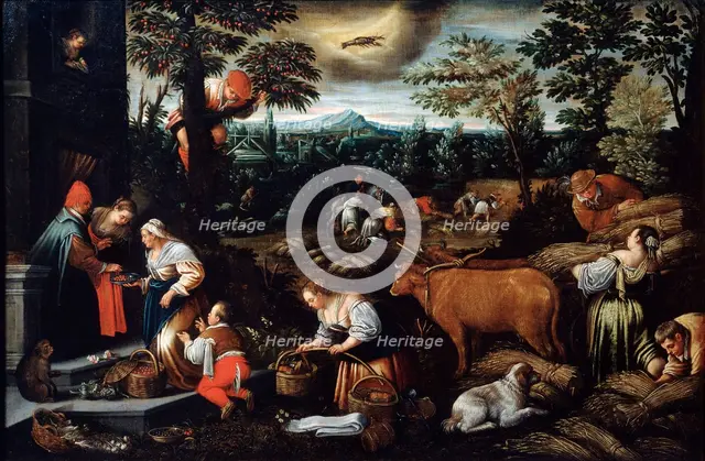 'June' (from the series 'The Seasons'), late 16th or early 17th century. Artist: Leandro Bassano
