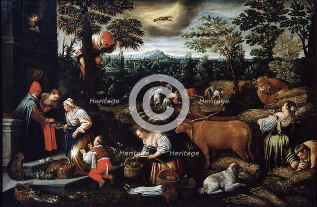 'June' (from the series 'The Seasons'), late 16th or early 17th century. Artist: Leandro Bassano