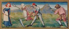 June - mowing, 15th century, (1939). Creator: Robinet Testard
