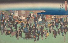 Junkei machi Yomise no Zu, ca. 1828., ca. 1828. Creator: Ando Hiroshige