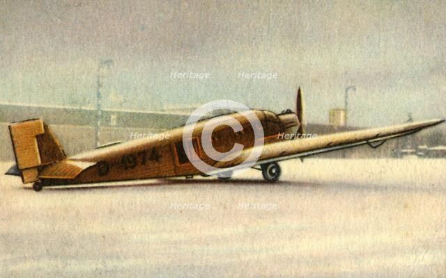 Junkers Ju 52 plane, 1932. Creator: Unknown.