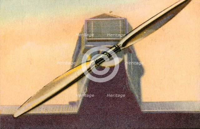 Junkers metal propeller with adjustable paddle blades, 1932.  Creator: Unknown.