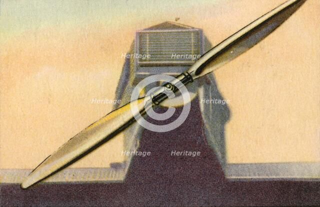 Junkers metal propeller with adjustable paddle blades, 1932.  Creator: Unknown.