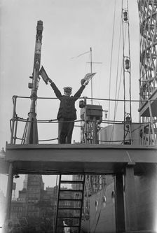 Junior Naval Scout on U.S.S. Recruit, 1917. Creator: Bain News Service