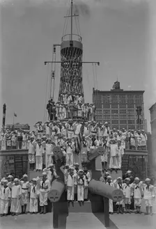 Junior Naval Scouts on U.S.S. Recruit, 30 May 1917. Creator: Bain News Service