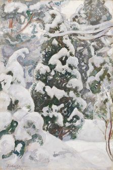 Juniper Tree in Snow, 1917. Creator: Pekka Halonen