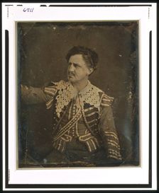 Junius Booth, half-length portrait, three-quarters to the left, in...between 1844 and 1852. Creator: Mathew Brady