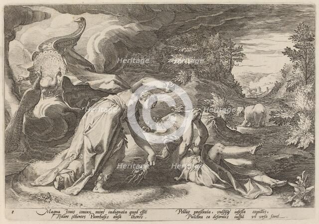 Juno Turning Callisto into a Bear, c. 1589. Creator: Goltzius, Workshop of Hendrick,.