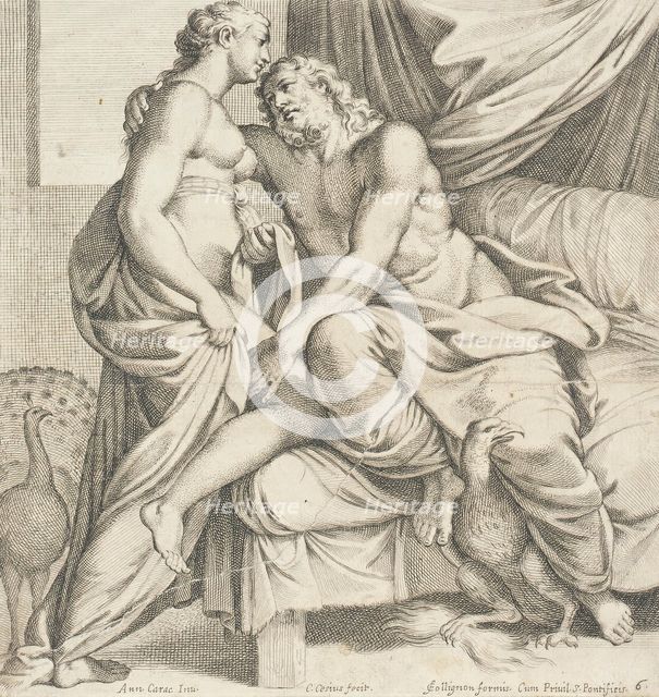 Juno and Jupiter, 1657. Creators: Carlo Cesi, Annibale Carracci.