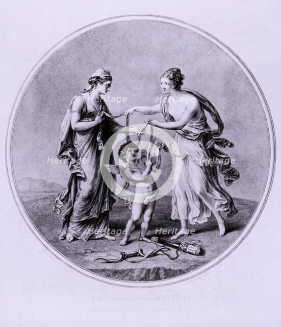 Juno borrowing the Cestus from Venus, c1782. Artist: W Wynne Ryland