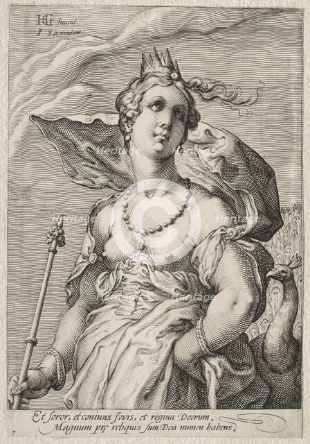 Juno, c. 1595. Creator: Jan Saenredam (Dutch, 1565-1607).