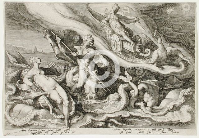 Juno Complaining to Oceanus and Thetis, published 1590. Creator: Hendrik Goltzius.