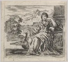 Juno, from Game of Mythology (Jeu de la Mythologie), 1644. Creator: Stefano della Bella
